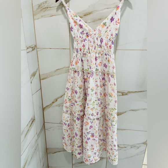 Wildfox couture Delphine Floral Tiered Midi Sundress XS Cottagecore Summer Dress - Picture 5 of 15